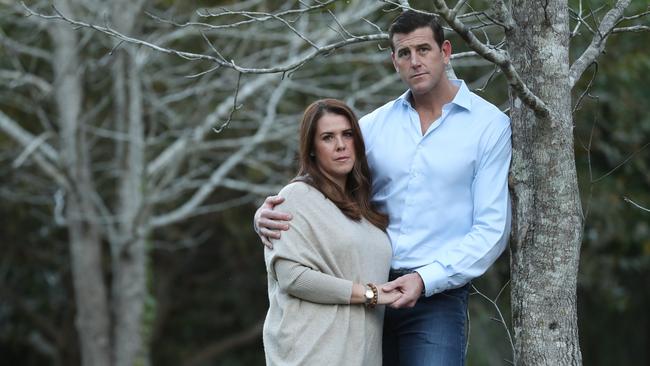 10/8/2018: Australias most decorated Afghanistan veteran Ben Roberts-Smith with his wife Emma, on the Sunshine Coast .  Ben Roberts-Smith has been accused of violence against his wife and others, which he strongly denies, and is taking legal action. Lyndon Mechielsen/The Australian