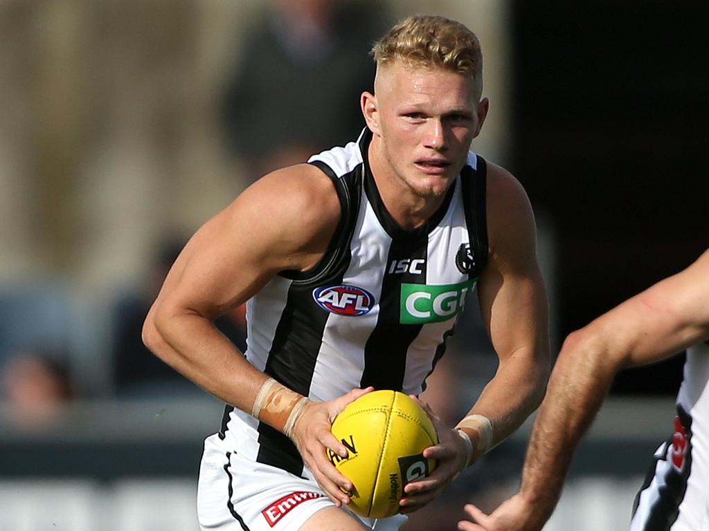 Adam Treloar of the Magpies.