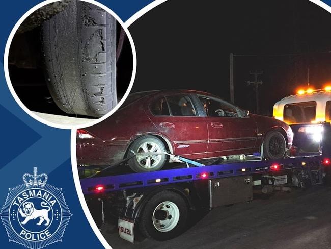 Tasmania Police impounded a car after it was caught hooning in Bridgewater.