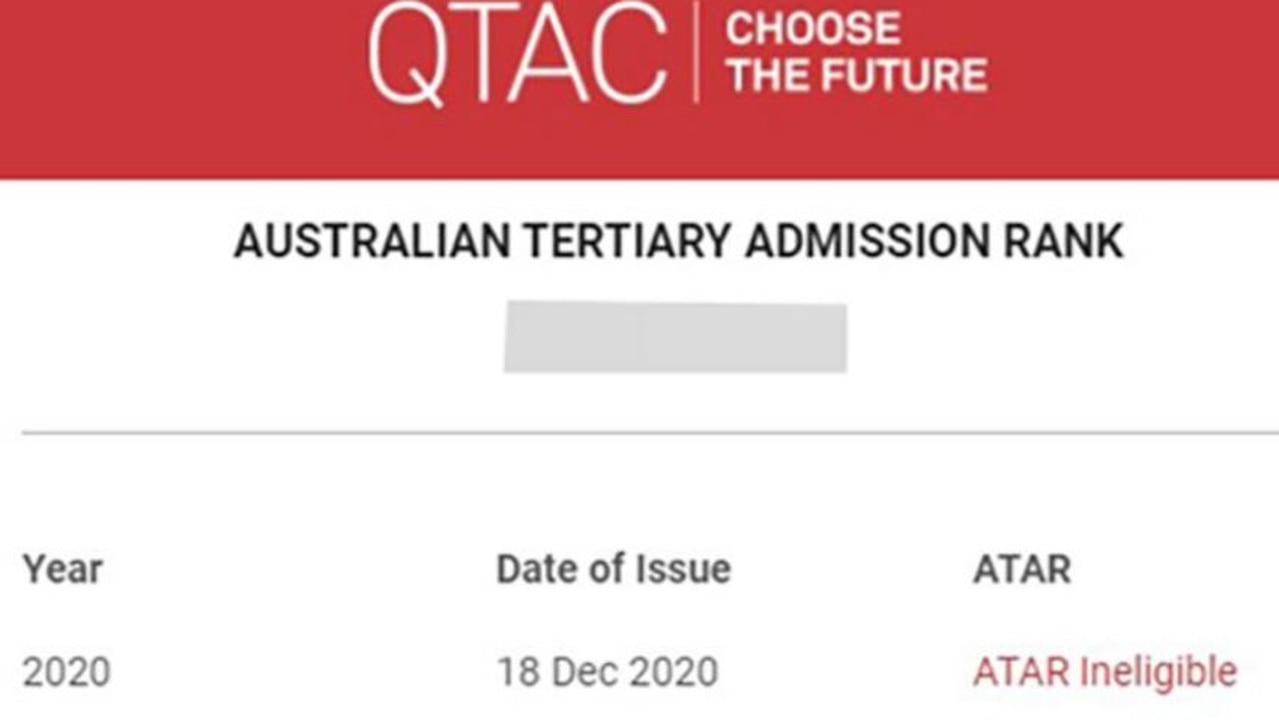 ATAR Queensland Year 12 students told they’re “ineligible” in Queensland Tertiary Admissions