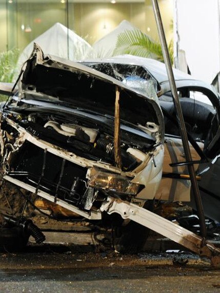 Puneet’s car after hitting and killing Dean Hofstee in 2008.