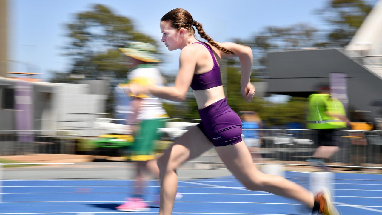 Queensland Representative School Sport track and field championships in Brisbane. Saturday October 12, 2024. Picture, John Gass