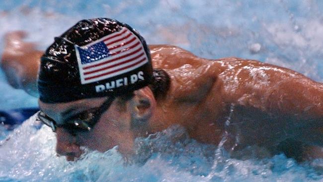 Phelps showed a glimpse of what was to come in 2001. Pic: AP