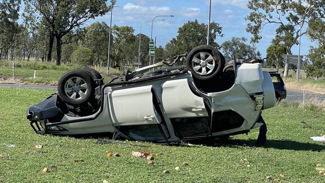 The crash occurred at the Marlborough Rd and Bruce Highway intersection. Pictures: CapRescue