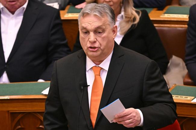 Hungary's Prime Minister Viktor Orban spoke to parliament before it approved Sweden's NATO bid