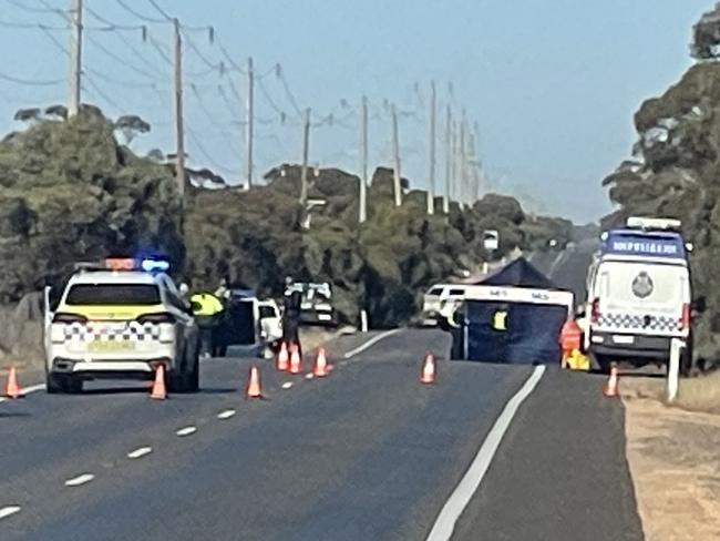 Two people have died and nine others have been injured after a bus crashed into a tree in Victoria’s northwest., Police say a minibus was travelling along the Calder Hwy in Carwarp, near Mildura, when it rolled on to its side and crashedinto the tree on Tuesday morning.