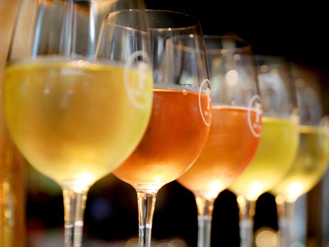 The Fiddler offers a range of chilled wines on tap from a chardonnay to a moscato. Picture: Angelo Velardo