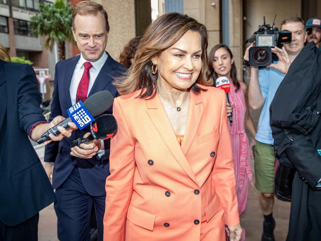 Lisa Wilkinson pictured outside the Federal Court in Sydney. Picture: NCA NewsWire / Christian Gilles