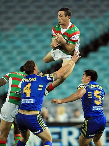 <p>Gallery NRL round 15 Eels v Rabbitohs: Justin Hunt takes a bomb. Picture: Mark Evans</p>