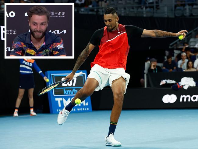 Liam Broady has revealed what the locker room really thinks of Nick Kyrgios. Photo: Getty Images and Twitter