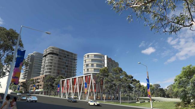 Artist impression of the Bull 'n' Bush redevelopment on the intersection of Old Northern Rd and Windsor Rd.