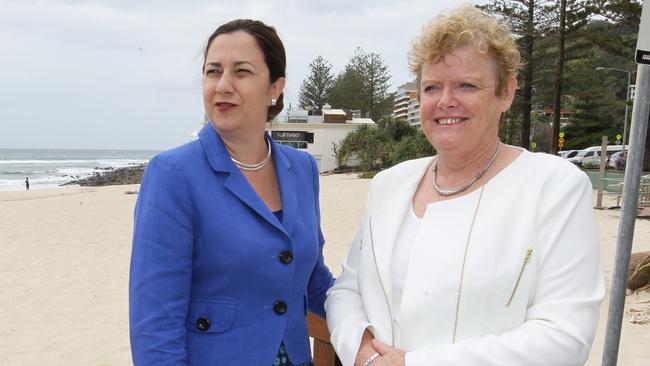 Premier Annastacia Palaszczuk with Labor candidate for Burleigh Gail Hislop.