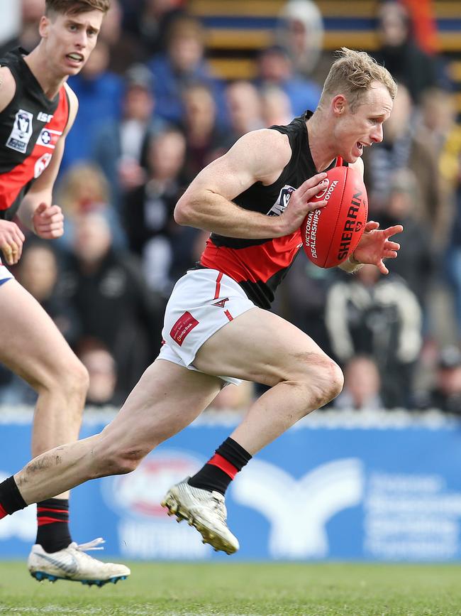 Get used to seeing Nick Hind explode off half-back. Picture: Michael Klein