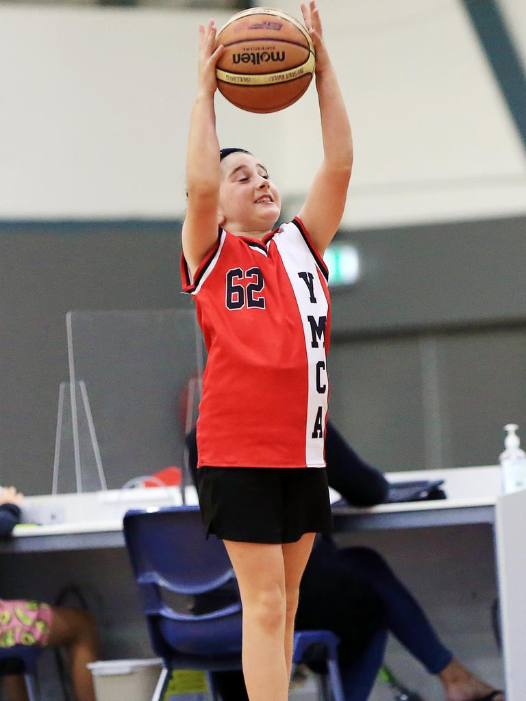 Rovers v YMCA. Under 10s junior basketball at Geelong Arena courts on Saturday morning. Picture: Alan Barber