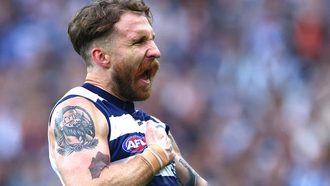 Zach Tuohy showed he still belongs in Geelong’s best side. Picture: Quinn Rooney/Getty Images