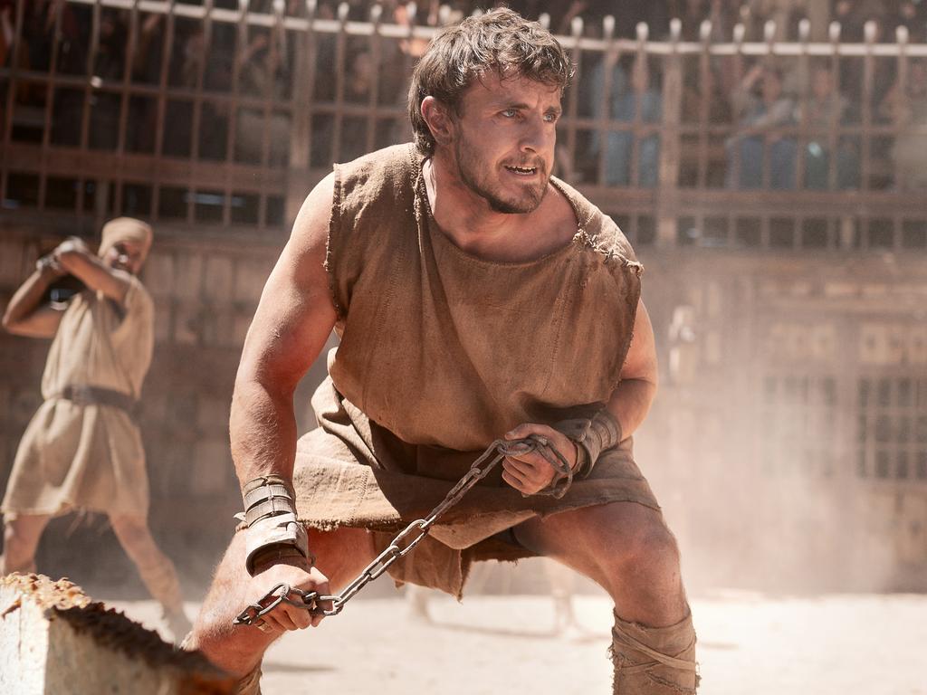 Paul Mescal as Lucius in Gladiator II.