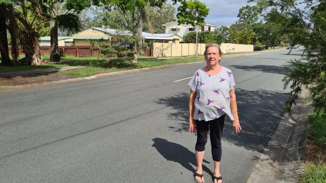 Cheryl Love in her street which will be taken over by the state government to become a rail corridor.