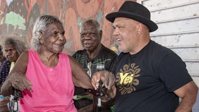 Noel Pearson with Aurukun elder Bertha Yunkaporta. Picture: Brian Cassey