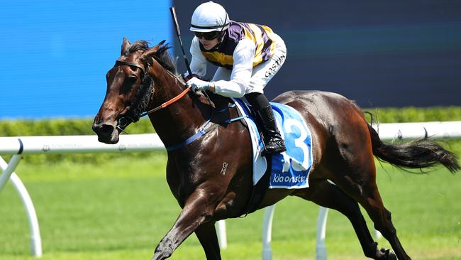 SYDNEY, AUSTRALIA - JANUARY 04: Winona Costin riding Perfumist win Race 5 Captivant @ Kia Ora during Sydney Racing at Royal Randwick Racecourse on January 04, 2025 in Sydney, Australia. (Photo by Jeremy Ng/Getty Images)