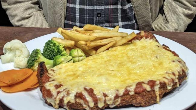 Maccelesfield Hotel schnitzel Picture: Supplied