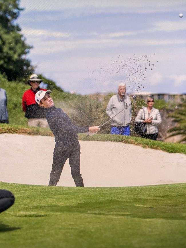 Sam Cascio at his home golf course of Wollongong Golf Club. Photo: Contributed