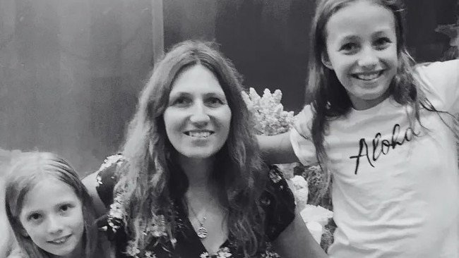 Amanda Allport with two of her three daughters.