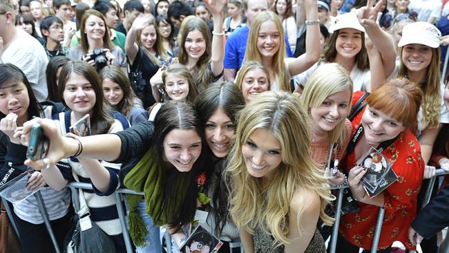 Pop star Delta Goodrem visiting Westfield Plenty Valley in 2000.