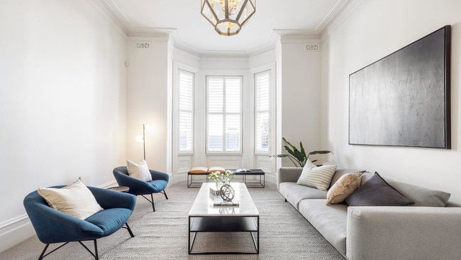 The light-filled interior of the Brighton home.