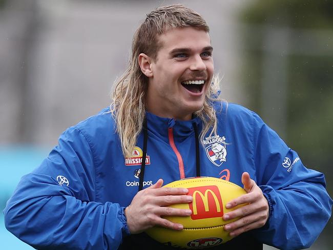 MELBOURNE - June 30  :  Western Bulldogs training at Whitten Oval.  Bulldog Bailey Smith  at training today .  Photo by Michael Klein.