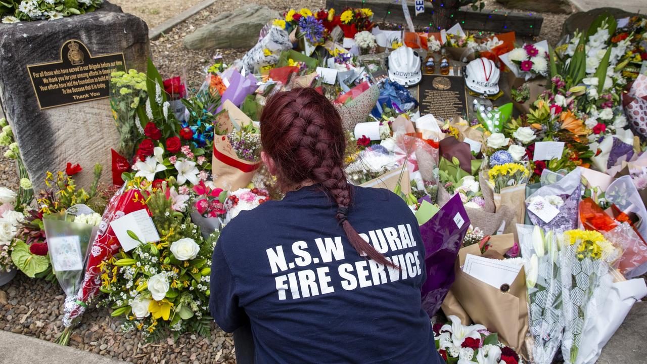 The trauma for volunteers includes the loss of colleagues, such as firefighting volunteers Geoffrey Keaton and Andrew O'Dwyer, who were killed on duty. Picture: Jenny Evans / Getty Images