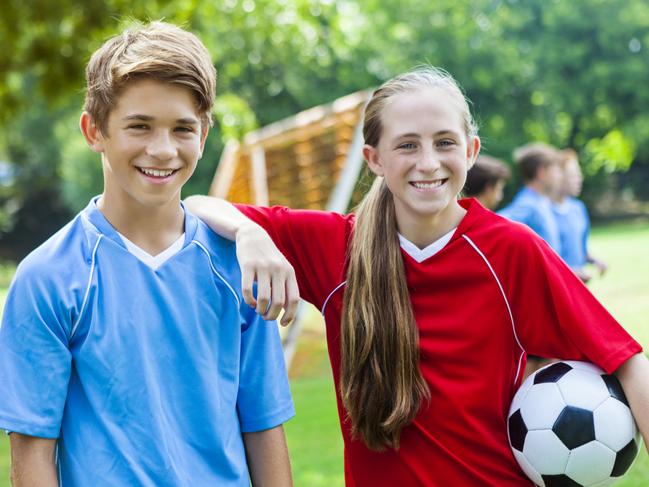 Girls’ participation rates for team sports has dropped more dramatically than boys. Picture: Generic image