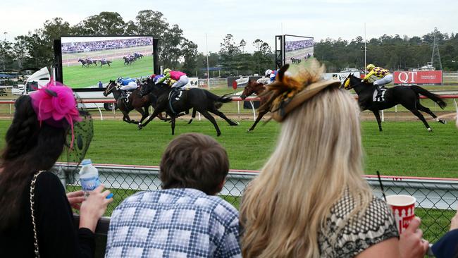 A good crowd rolled up for Saturday’s Ipswich Cup meeting. Picture: Liam Kidston