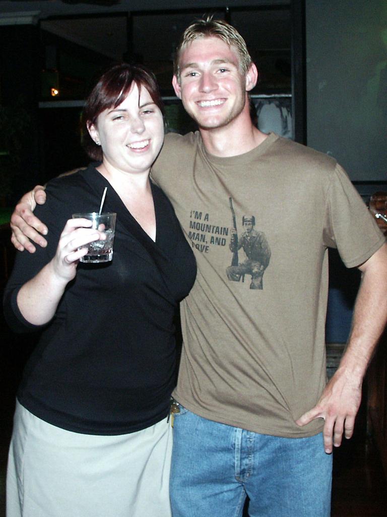 Kristi Brittain and James Muldrew at Platinum Lounge Nightclub, 2005. Picture: Daryl Wright.