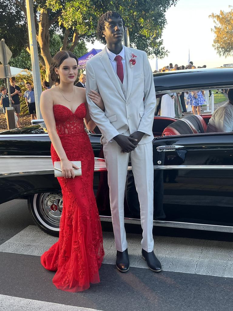 The students of Fraser Coast Anglican College arrive at their formal.