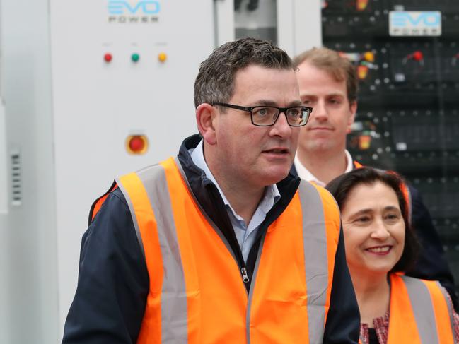 MELBOURNE, AUSTRALIA - NewsWire Photos, SEPTEMBER 27, 2022. Victorian Premier Daniel Andrews  and the Minister for Energy, Lily DÃ¢â¬â¢Ambrosio visits EVO Power in Bayswater. Picture  : NCA NewsWire / David Crosling