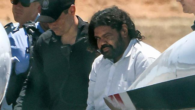 Terence Darrell Kelly, is pictured here being taken to prison in Perth for alleged kidnapping of Cleo Smith. Picture: Colin Murty