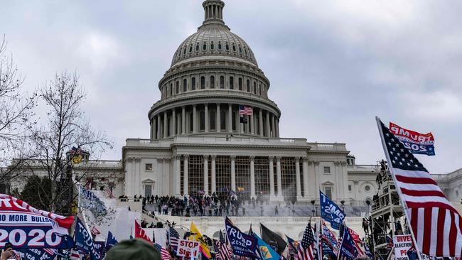 Trump’s ‘History Tour’ was a chance for him to reprise familiar complaints, such as about President Biden, and the election being ‘rigged’. Picture: AFP