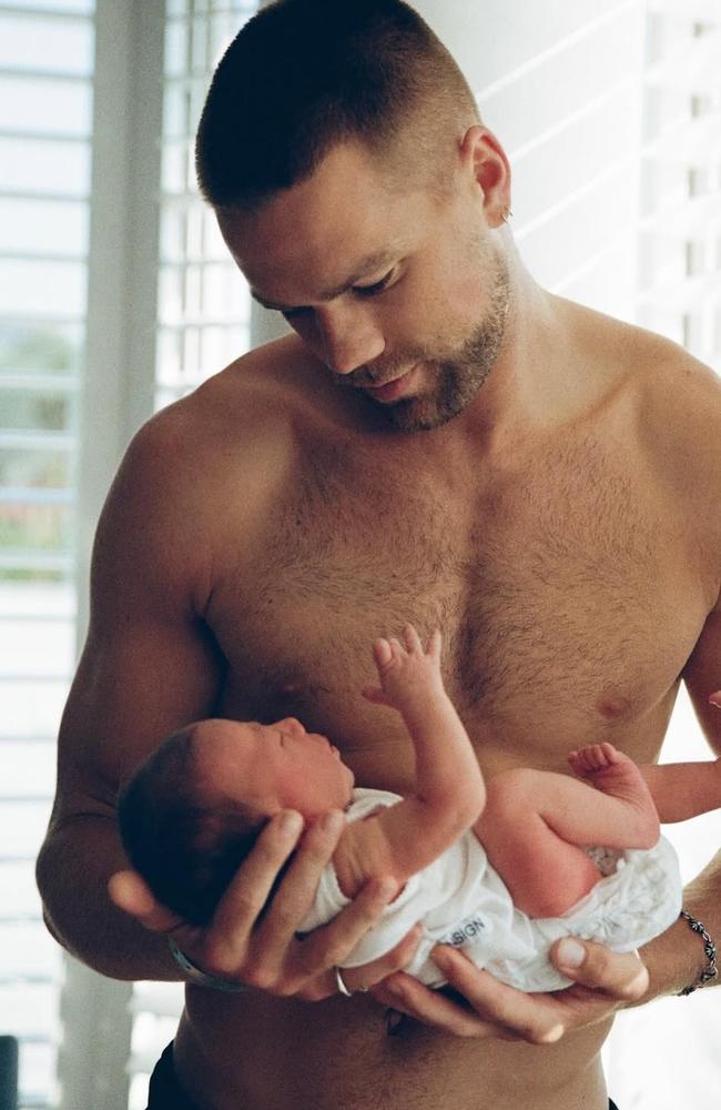 Harry Himmelberg with baby Hazel.