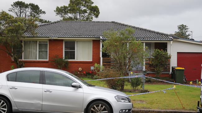 The Bellambi house has become a crime scene this morning. Picture: John Grainger