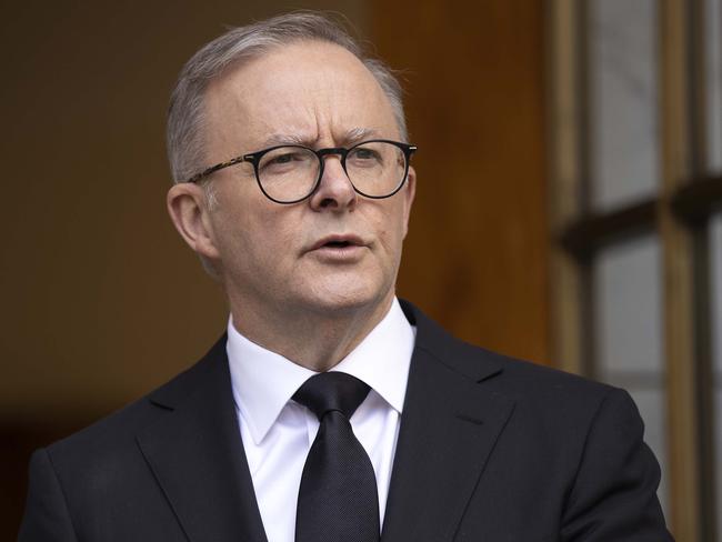 CANBERRA, AUSTRALIA - NewsWire Photos SEPTEMBER 12, 2022: Australian Prime Minister Anthony Albanese spoke to the media in a press conference at Parliament House in Canberra.Picture: NCA NewsWire / Gary Ramage