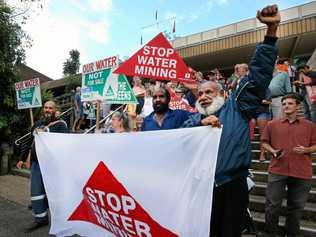 UPROAR: Residents protesting against water mining in Tweed last year. Picture: Scott Powick