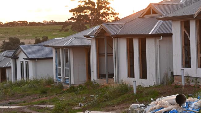 One of Felmeri’s stalled housing projects at O’Halloran Hill. Picture: Keryn Stevens