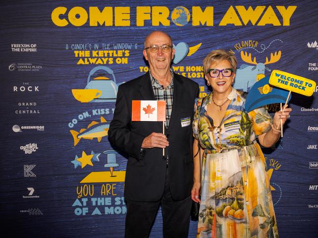 Bill and A'Dele Armagnacq at the opening night function for The Empire's Come From Away at The Rock, Friday, March 14, 2025. Picture: Hey Media