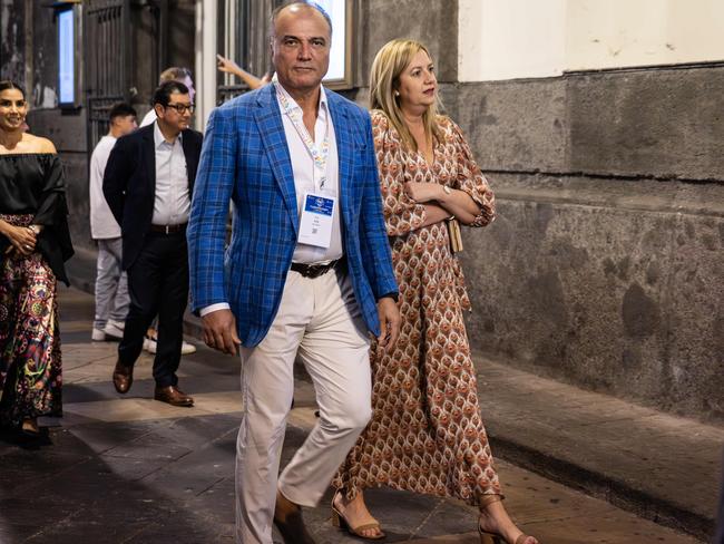 Premier Annastacia Palaszczuk attends the opera in Naples, Italy, with partner Dr Reza Adib. Picture: John Nguyen/JNVisuals