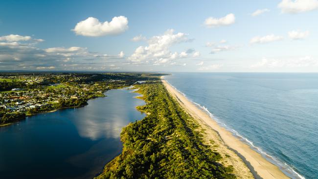 Get a bird’s-eye view of beautiful Gippsland with a Lakes Entrance Helicopters scenic flight. Picture: Visit Victoria