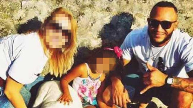 Brazilian Jhoni Fernandes Da Silva a father of two with his wife and child before he became involved in a cocaine smuggling plot. Picture: Supplied