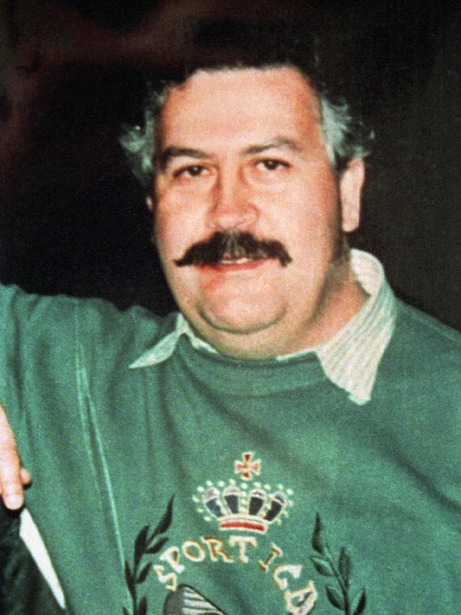 Colombian cocaine kingpin Pablo Escobar in 1991. Picture: AP