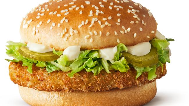 The McVeggie Burger arrives in all McDonald's restaurants today. Picture: Supplied