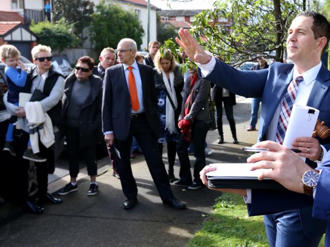 Auctioneer Adrian Bo from McGrath Coogee sold a unit in Randwick, Sydney, for $1.425 million last August . Picture: Adam Taylor - News Corp Australia