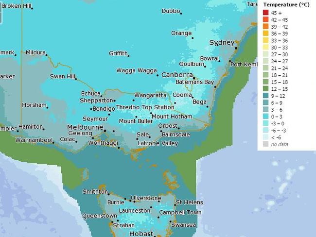 Weather forecast: Melbourne, Sydney, Canberra set for super cold snap ...